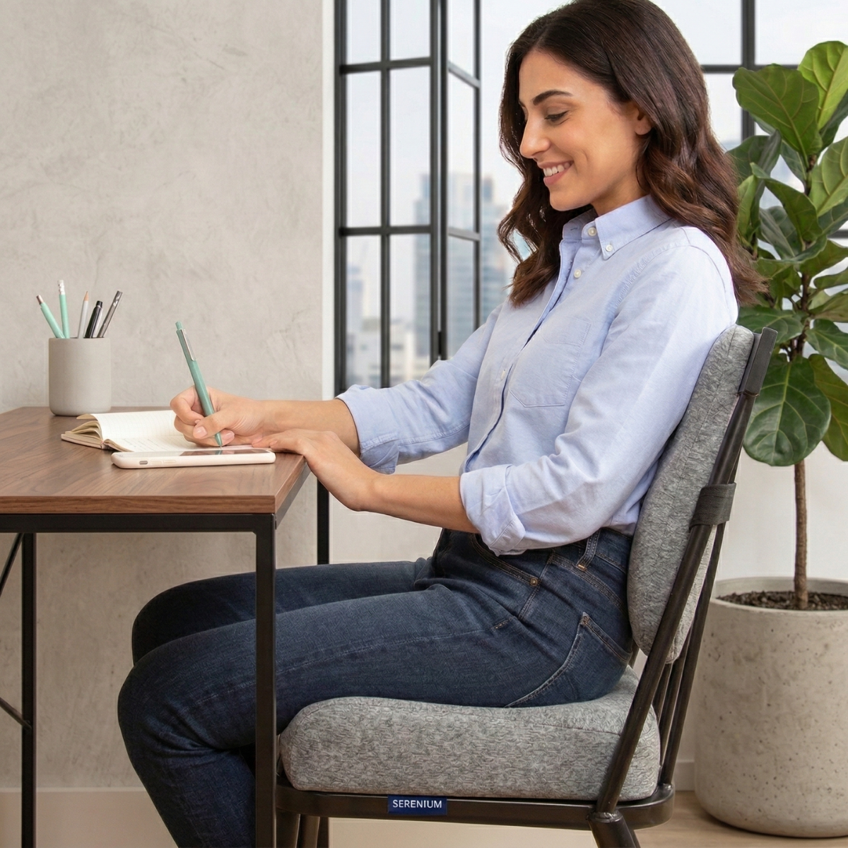 ErgoVivo™ Ergonomisch Rugkussen | Comfortabele ondersteuning voor thuis, kantoor & onderweg