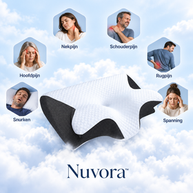 Nuvora™ Ergonomisch Hoofdkussen | voor nek- en schouderondersteuning