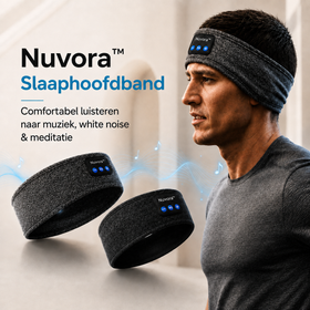 Nuvora™ Slaaphoofdband | Comfortabel luisteren naar muziek, white noise & meditatie