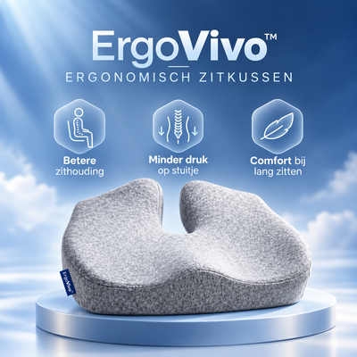 ErgoVivo™ Ergonomisch Zitkussen | Comfortabel zitten thuis, op kantoor & onderweg