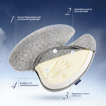 ErgoVivo™ Ergonomisch Rugkussen | Comfortabele ondersteuning voor thuis, kantoor & onderweg