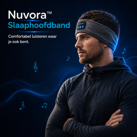 Nuvora™ Slaaphoofdband | Comfortabel luisteren naar muziek, white noise & meditatie