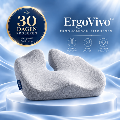 ErgoVivo™ Ergonomisch Zitkussen | Comfortabel zitten thuis, op kantoor & onderweg