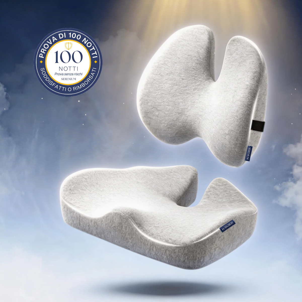ErgoVivo™ Ergonomisch Rugkussen | Comfortabele ondersteuning voor thuis, kantoor & onderweg