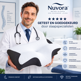 Nuvora™ Ergonomisch Hoofdkussen | voor nek- en schouderondersteuning
