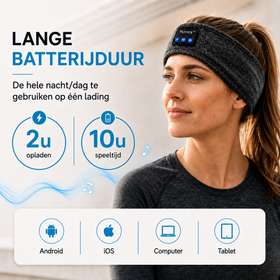 Nuvora™ Slaaphoofdband | Comfortabel luisteren naar muziek, white noise & meditatie