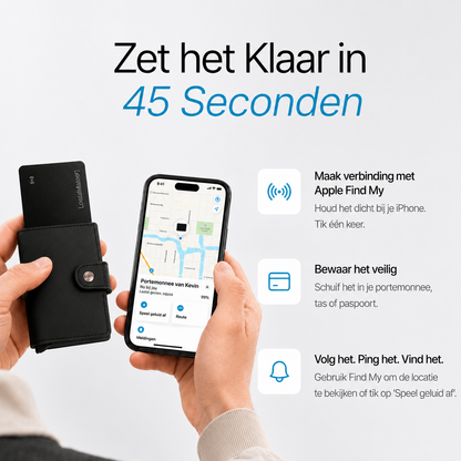 LocateMate | Smart tracker voor portemonnee, koffer & paspoort | Apple Find My